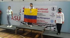 Ghisell Gabriela Morales, campeona suramericana del Festival de la Juventud, en la modalidad de ajedrez rápido.
