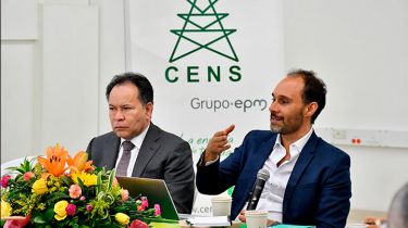 Gobernador William Villamizar y el gerente de CENS, José Miguel González. / Foto: Cortesía